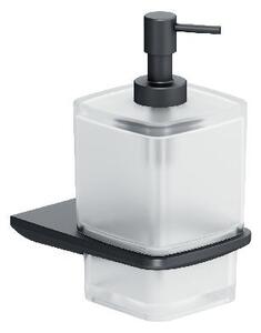 Kielle Vega - Dávkovač mýdla s držákem, matné sklo/matná černá 40118004