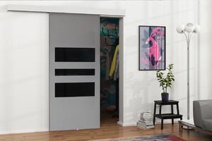 Posuvné interiérové dveře VIGRA 3 - 80 cm, černé / antracitové