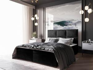 Americká manželská postel 140x200 MANNIE 1 - černá + topper ZDARMA