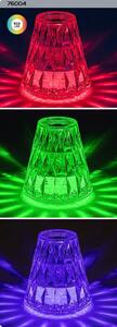 RABALUX LED průhledná stolní nabíjecí lampa SIGGY, 2W, RGB 0076004