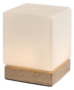 RABALUX Stolní LED hranatá stmívatelná lampička PIRIT, 1,2W, teplá bílá, hnědobílá 0076003