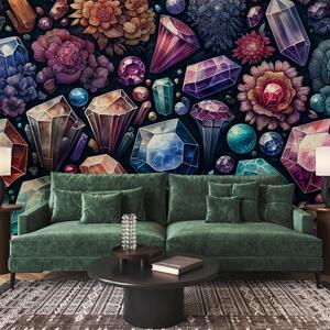 Fototapeta - Květinové diamanty (245x170 cm)