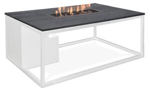Stůl s plynovým ohništěm COSI- typ Cosiloft 120 bílý rám / deska černá