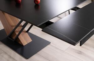 Designový rozkládací stůl FARES - černý / jasan