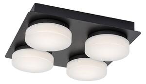 RABALUX Koupelnové stropní LED svítidlo ATTICHUS, 21W, denní bílá, černé 0075004