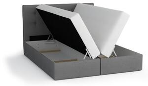 Boxspringová postel ANGELES - 200x200, tmavě šedá