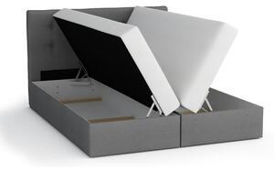 Boxspringová postel ANGELES COMFORT - 200x200, tmavě šedá