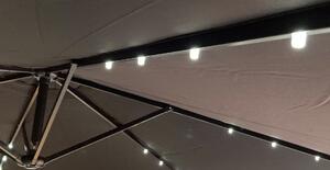 Texim HOOK- slunečník 3m béžový LED bez závaží