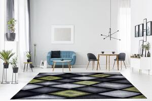 Moderní kusový koberec MATRA šedo-zelený J373C