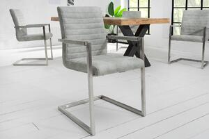 Židle Ipur, kamenná šedá, nerezová podnož