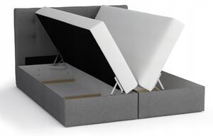 Boxspringová postel s úložným prostorem SISI COMFORT - 180x200, světle šedá / šedá