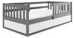 Dětská postel SMART 80x160 cm Šedá - bílá