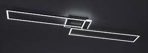 RABALUX Inteligentní LED hranaté stropní svítidlo BENEDICK, 40W, stříbrné 0071015