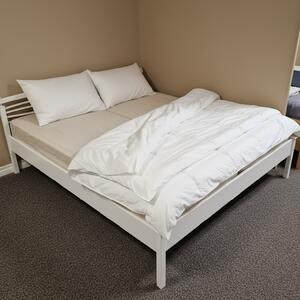 Česká Kovová postel ANGELETA 180, snížené hlavové čelo Barevne provedení: bílá, Rozměr: 180 x 200 cm