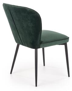 Židle K399 černý kov / látka ciemny zielony