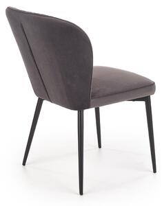 Židle K399 černý kov / látka popel Halmar