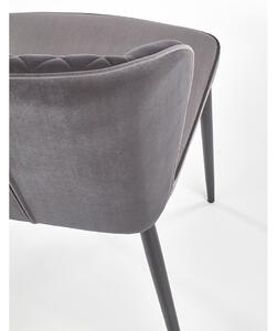 Židle K399 černý kov / látka popel
