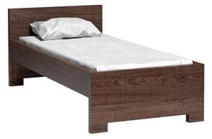 Jednolůžková postel TRIXA - 90x200, dub tmavý