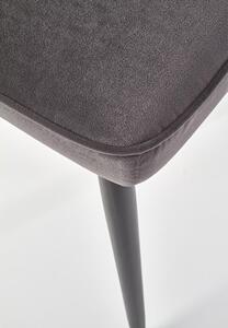 Židle K399 černý kov / látka popel