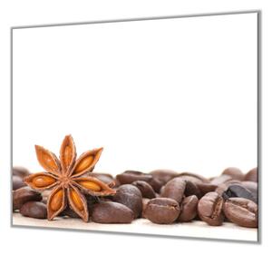 Ochranná deska zrna kávy a badyán - 50x70cm / S lepením na zeď