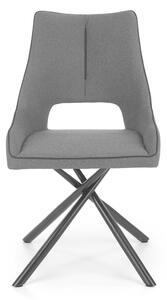 Židle K409 černý kov / látka popel Halmar
