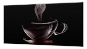 Sklo do kuchyně abstraktní hrnek kávy - 30 x 60 cm