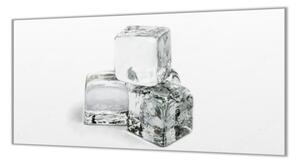 Ochranná deska ledové kostky bílé pozadí - 52x60cm / S lepením na zeď