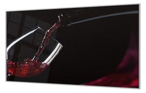 Ochranná krycí deska sklenice červené víno - 52x60cm / S lepením na zeď