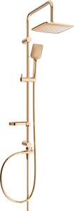 Mexen sprchový set X62 s horní hlavicí 20x20 cm, růžovo-zlatá, 798626291-60