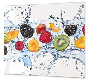 Ochranná deska mix ovoce ve vodě - 40x60cm / S lepením na zeď