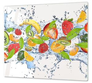 Ochranná deska mix čerstvého ovoce - 40x60cm / S lepením na zeď