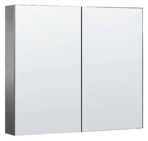 Nástěnná zrcadlová skříňka do koupelny NAVARRA 80 cm 70 cm Černá