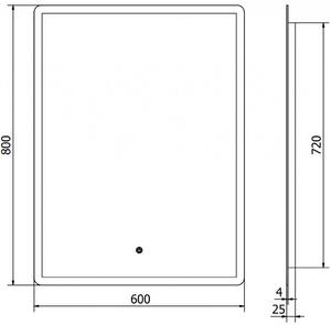 MEXEN - Navia zrcadlo s osvětlením 60 x 80 cm, LED 6000K, 9803-060-080-611-00