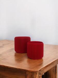 Plantbee Květináč Umbert 7cm oranžovo-červená
