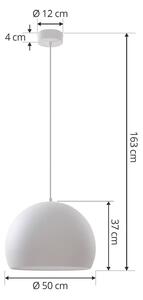 Lucande Lythara LED závěsné světlo bílé matné Ø 50cm