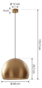 Lucande Lythara LED závěsné světlo mosaz Ø 40cm