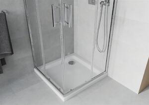 Mexen Rio čtvercový sprchový kout 80 x 80 cm, 5mm sklo, chromový profil-čiré sklo + slim sprchová vanička 5cm, 860-080-080-01-00-4010