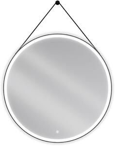 MEXEN - Reni zrcadlo s osvětlením, 100 cm, LED 6000K, černý rám 9812-100-100-611-70