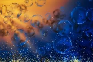 Tapeta prosvítající bubliny - 150x100 cm