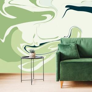 Tapeta zelená abstrakce - 300x200 cm