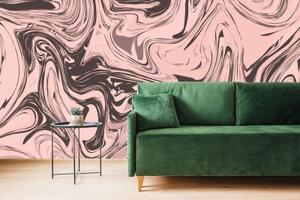 Samolepící tapeta abstraktní vzor ve starorůžovém odstínu - 300x200 cm