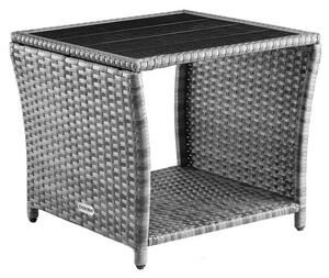 Ratanový stolek Vedis 45x45x40cm - šedý