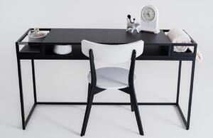Nordic Design Černý kovový toaletní stolek Glamour 140 x 50 cm