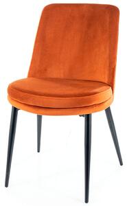 Židle Kayla Velvet, skořice Bluvel 4215, kov černá matná
