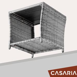 FurniGO Ratanový stolek Vedis 45x45x40cm - šedý