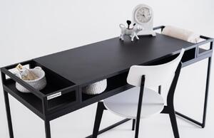 Nordic Design Černý kovový toaletní stolek Glamour 140 x 50 cm