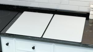 Allboards,Skleněná kuchyňská deska SUPERWHITE BÍLÁ 60x52cm - krájecí deska - ochranná deska,HC52x30_00015