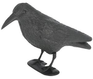 Zahradní figurka z polyethylenu Crow, 21,5 cm, černá
