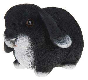 Zahradní figurka z polyresinu Bunny, 16 cm, černá