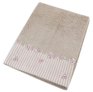 Bavlněný ručník béžový 50 x 100 cm (ISABELLE ROSE)